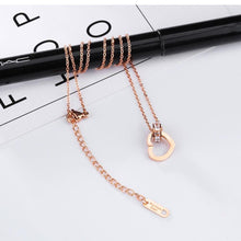 Load image into Gallery viewer, Rose Gold Heart Charm Necklace Stainless Steel 0.60 Carat CZ - Jewelry Store by Erik Rayo
