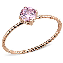 Load image into Gallery viewer, Rose Gold Womens Ring Anillo Para Mujer Stainless Steel Ring with AAA Grade CZ in Rose - Jewelry Store by Erik Rayo
