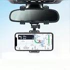 Load image into Gallery viewer, Universal 360 Rotation Car Rear View Mirror Mount Stand GPS Cell Phone Holder US
