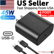 Load image into Gallery viewer, 45W USB-C Super Fast Wall Charger + 6FT Cable For Samsung Galaxy S20 S21 S22 S23
