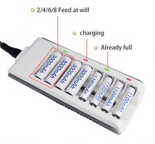 Load image into Gallery viewer, 8 Slot Battery Charger For Ni-MH Ni-CD AA AAA Rechargeable Batteries Fast Charge
