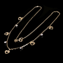 Load image into Gallery viewer, Italian 14k Two Tone Gold Ball Bead &amp; Heart Charm Necklace 16.5&quot; 2.1 grams
