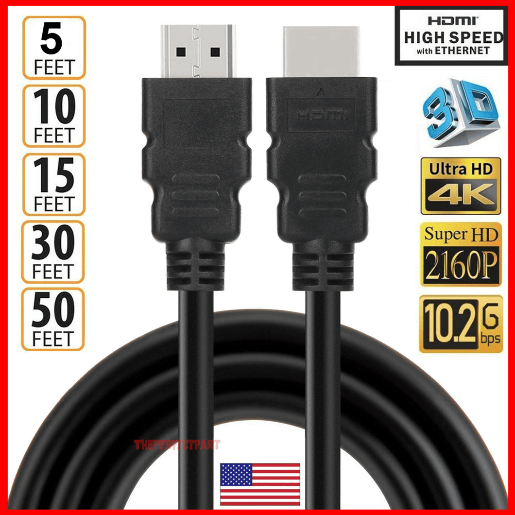 HIGH SPEED HDMI Cable 2.0 2K 4K 3D UHD Ultra HD 2160P HDR 60Hz 18Gbps HDCP HDTV