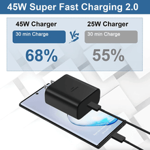 Load image into Gallery viewer, 45W USB-C Super Fast Wall Charger + 6FT Cable For Samsung Galaxy S20 S21 S22 S23
