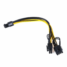 Load image into Gallery viewer, PCI-E 6-pin to 2x 6+2-pin (6-pin/8-pin) Power Splitter Cable PCIE PCI Express US
