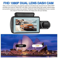 Load image into Gallery viewer, 1080P Dual Lens Car DVR Dash Cam Video Recorder G-Sensor Front And Inside Camera
