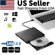 Load image into Gallery viewer, Slim External CD DVD RW Drive USB 3.0 Writer Burner Player Black For Laptop PC
