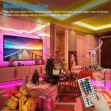 Load image into Gallery viewer, 32FT LED Strip Lights Remote Control Bedroom Waterproof for Indoor Outdoor Use
