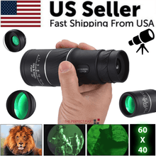 Load image into Gallery viewer, 40X60 Monocular Binoculars With Night Vision BAK4 Prism High Power Waterproof
