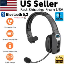 Load image into Gallery viewer, Trucker Bluetooth 5.2 Wireless Headset With Noise Cancelling Mic For Phones PC
