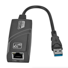 Load image into Gallery viewer, USB 3.0 Gigabit Ethernet LAN RJ45 1000Mbps Network Adapter For Windows PC Mac
