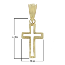 Load image into Gallery viewer, 14k Yellow Gold Small Christian Open Cross Religious Charm Pendant 0.8gram
