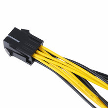 Load image into Gallery viewer, PCI-E 6-pin to 2x 6+2-pin (6-pin/8-pin) Power Splitter Cable PCIE PCI Express US
