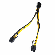 Load image into Gallery viewer, PCI-E 6-pin to 2x 6+2-pin (6-pin/8-pin) Power Splitter Cable PCIE PCI Express US
