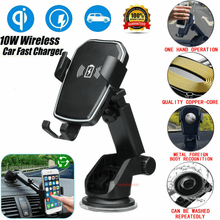 Load image into Gallery viewer, Wireless Fast Charging Car Charger Mount Holder Stand 2 in 1 For Cell Phone
