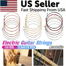 Load image into Gallery viewer, 3 Sets of 6 Guitar Strings Replacement Steel String For Acoustic Guitar 1st-6th
