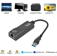 Load image into Gallery viewer, USB 3.0 Gigabit Ethernet LAN RJ45 1000Mbps Network Adapter For Windows PC Mac
