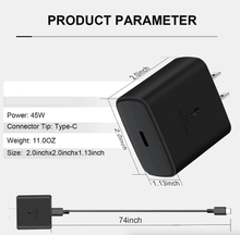 Load image into Gallery viewer, 45W USB-C Super Fast Wall Charger + 6FT Cable For Samsung Galaxy S20 S21 S22 S23
