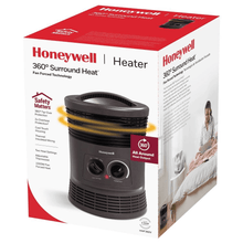 Load image into Gallery viewer, Honeywell HHF360B 1500W 360˚ Surround Indoor Heater Black
