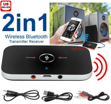 Load image into Gallery viewer, Bluetooth 5.0 Transmitter Receiver 2 IN 1 Wireless Audio 3.5mm Jack Aux Adapter
