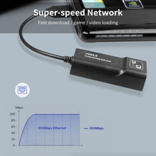 Load image into Gallery viewer, USB 3.0 Gigabit Ethernet LAN RJ45 1000Mbps Network Adapter For Windows PC Mac
