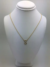 Load image into Gallery viewer, 14k Yellow White or Rose Gold Diamond Initial Letter S Pendant Necklace 18&quot;
