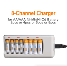 Load image into Gallery viewer, 8 Slot Battery Charger For Ni-MH Ni-CD AA AAA Rechargeable Batteries Fast Charge
