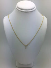 Load image into Gallery viewer, 14k Yellow White or Rose Gold Diamond Initial Letter T Pendant Necklace 18&quot;
