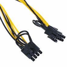 Load image into Gallery viewer, PCI-E 6-pin to 2x 6+2-pin (6-pin/8-pin) Power Splitter Cable PCIE PCI Express US
