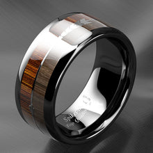 Load image into Gallery viewer, Engagement Rings for Women Mens Wedding Bands for Him and Her Promise / Bridal Mens Womens Rings Black Wood Arrow
