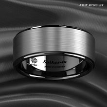 Load image into Gallery viewer, Engagement Rings for Women Mens Wedding Bands for Him and Her Promise / Bridal Mens Womens Rings Black Brushed Titanium Color
