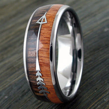 Load image into Gallery viewer, Engagement Rings for Women Mens Wedding Bands for Him and Her Promise / Bridal Mens Womens Rings Silver Wood &amp; Arrow
