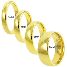 Load image into Gallery viewer, Mens Wedding Band Rings for Men Wedding Rings for Womens / Mens Rings 6mm Gold Polished Classic
