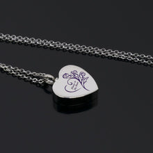 Load image into Gallery viewer, Cremation Urn Necklace Heart Ash Holder Keepsake Memorial Always in My Heart
