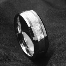 Load image into Gallery viewer, Tungsten Rings for Men Wedding Bands for Him Womens Wedding Bands for Her 8mm Wedding Band 925 Siver Center

