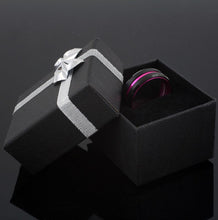 Load image into Gallery viewer, Mens Wedding Band Rings for Men Wedding Rings for Womens / Mens Rings Black Pink Line Stripe
