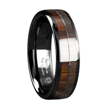 Load image into Gallery viewer, Engagement Rings for Women Mens Wedding Bands for Him and Her Promise / Bridal Mens Womens Rings 6mm Black Wood Arrow
