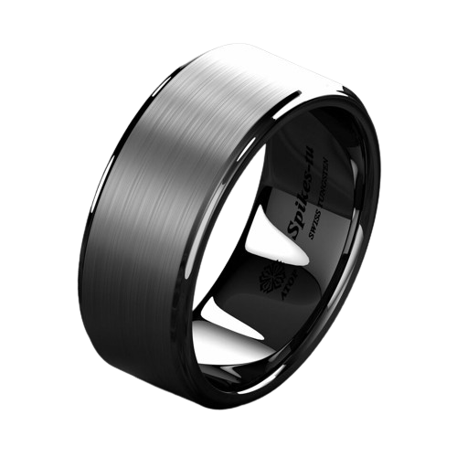 Engagement Rings for Women Mens Wedding Bands for Him and Her Promise / Bridal Mens Womens Rings Black Brushed Titanium Color