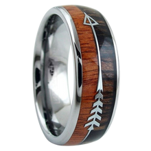 Load image into Gallery viewer, Engagement Rings for Women Mens Wedding Bands for Him and Her Promise / Bridal Mens Womens Rings Silver Wood &amp; Arrow
