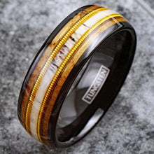 Load image into Gallery viewer, Mens Wedding Band Rings for Men Wedding Rings for Womens / Mens Rings Deer Antler Whiskey Barrel Guitar String - Jewelry Store by Erik Rayo
