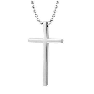 Stainless Steel Jesus Cross Pendant Necklace 18 inch Chain - Jewelry Store by Erik Rayo