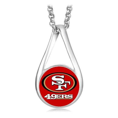 San Francisco 49ers Jewelry Necklace Womens Mens Kids 925 Sterling Silver Chain Football NFL Team - ErikRayo.com