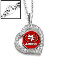 Load image into Gallery viewer, San Francisco 49ers Necklace Womens 925 Sterling Silver Link Chain Necklace D19 - ErikRayo.com
