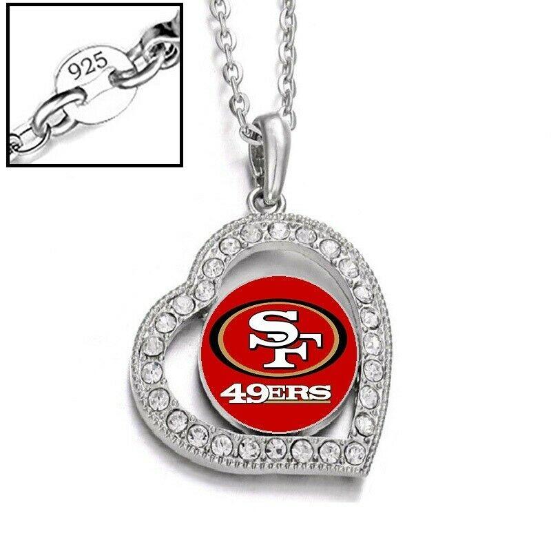 San Francisco 49ers Necklace Womens 925 Sterling Silver Link Chain Necklace D19 - ErikRayo.com
