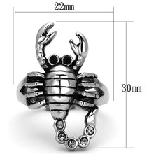 Load image into Gallery viewer, Scorpion Ring Anillo Para Hombre Mujer y Ninos Unisex Kids with Top Grade Crystal in Jet - Jewelry Store by Erik Rayo
