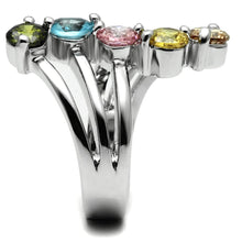 Load image into Gallery viewer, Sigrid Cocktail Ring - 316L Stainless Steel, AAA CZ , Multi Color - TK2876 - Jewelry Store by Erik Rayo
