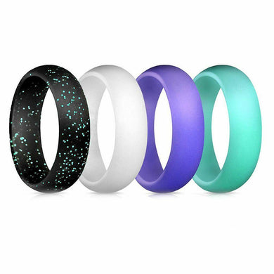 7 Pack Silicone Wedding Band Rings All Different Colors Women Rubber Band for Work Gym Sports - Jewelry Store by Erik Rayo