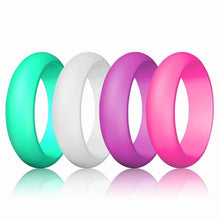 Load image into Gallery viewer, Silicone Wedding Engagement Ring Women Rubber Band for Work Gym Sports (Pack of 10 Rings) - ErikRayo.com
