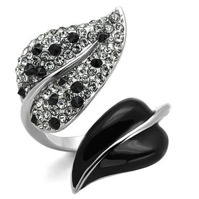 Silver Black Leafs Womens Ring Anillo Para Mujer Stainless Steel Ring - Jewelry Store by Erik Rayo