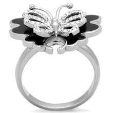 Load image into Gallery viewer, Silver Butterfly Womens Ring Anillo Para Mujer y Ninos Unisex Kids 316L Stainless Steel Ring with Top Grade Crystal Sulmona - Jewelry Store by Erik Rayo
